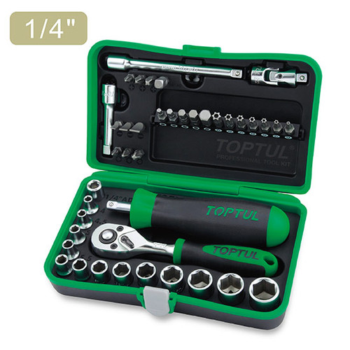 41PCS Professional Grade 1/4" DR. Flank Socket Set