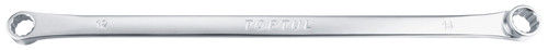 Flat Type Extra-Long Double Ring Wrench 10x12mm (Satin Chrome Finished)