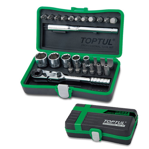 27pc 1/4 Drive Mini Ratchet & Socket set