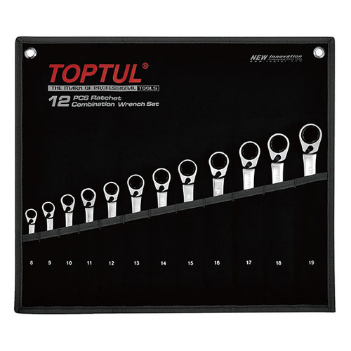 12 pcs Pro Series Reversible Ratchet Combination Wrench Set