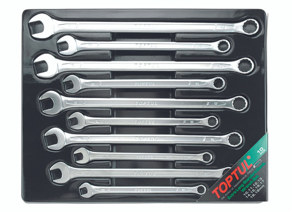 10 pcs Extra-Long  Combo Wrench Set 10-19mm(Satin Finish)
