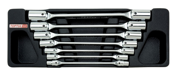 7 piece set, satin finish, with tray