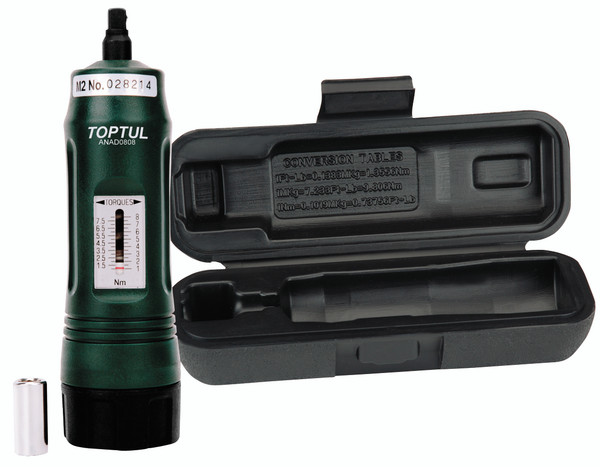 1/4 Drive, adjustable torque screwdriver, 1-8 Nm