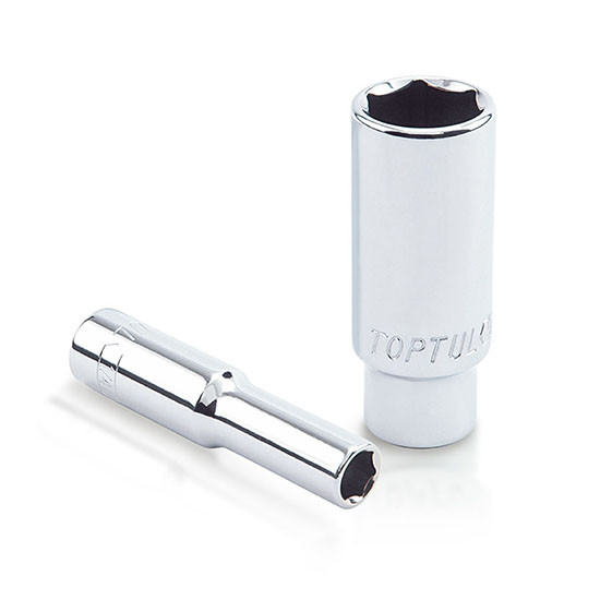 1/4 Drive, SAE, six point, 11/32" deep socket (mirror finish)