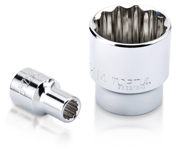 3/8 Drive, 12pt, SAE, shallow 1/2" socket (mirror finish)