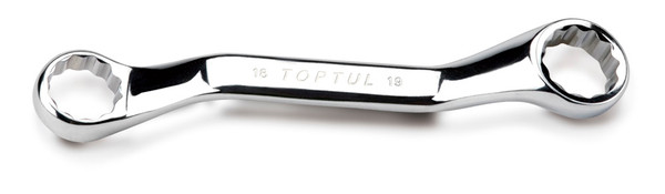 Midget 5/8 x 3/4 Double Ring 45 Degree offset Wrench (mirror)