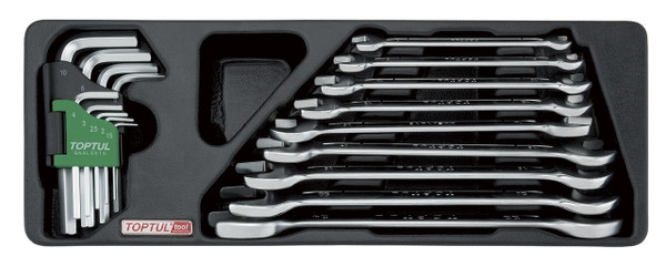 Double Open End Wrench & Hex Key Set