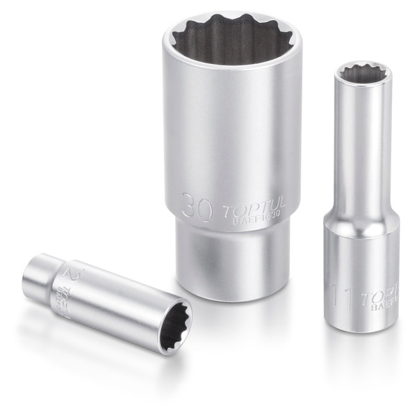 3/8 Drive, 12pt, Deep 10mm socket (chrome finish) 