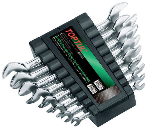 Double Open End 8 Piece Wrench Set