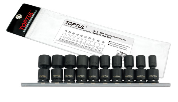 3/8 Drive Impact Universal 10pc Socket Set 10-19mm  GDAG1001