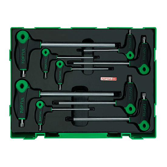 9PCS - L-TYPE TWO WAY STAR & TAMPERPROOF KEY WRENCH SET