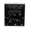 8' Battery Operated 25L Cool White Fairy LED Green Wire Light Set In PDQ