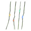 8' Battery Operated 25L Multicolor Fairy LED Green Wire Light Set In PDQ