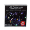 33' Battery Operated 100L Multicolor Fairy LED Silver Wire Light Set In PDQ