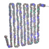 34.8' Battery Operated 100L Multicolor Superbright LED Silver Iridescent Tinsel Garland