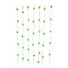 5.4' Battery Operated 84L 7-Drop Green Fairy LED Cannabis Leaf Curtain Light