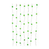 5.4' Battery Operated 84L 7-Drop Green Fairy LED Cannabis Leaf Curtain Light