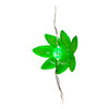 5.4' Battery Operated 84L 7-Drop Green Fairy LED Cannabis Leaf Curtain Light