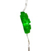 5.4' Battery Operated 84L 7-Drop Green Fairy LED Cannabis Leaf Curtain Light