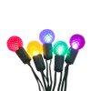 6.3' Battery Operated 20L Warm White & Multicolor Berry Bulb Fairy LED Green Wire In PDQ, 2 Assorted