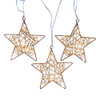 9' Battery Operated 80L Warm White Fairy LED Gold Star Light Set