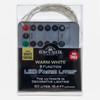16.4' Battery Operated 50L Multifunction Warm White Fairy LED Silver Wire Light Set + Remote In PDQ