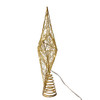11.8“ Battery Operated Warm White LED Gold Metal Star Treetop