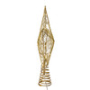 11.8“ Battery Operated Warm White LED Gold Metal Star Treetop