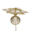 19.7" Battery Operated Warm White LED 8-Point Gold Metal Star Tree Topper