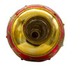 15.75" Bellissimo Glass Red and Gold Finial Tree Topper
