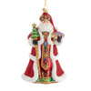 Bellissimo Glass Red Santa Ornament