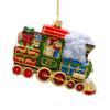 Bellissimo Glass Santa With Train Ornament