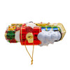 Bellissimo Glass Santa With Train Ornament