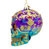 Bellissimo Glass Sugar Skull Ornament