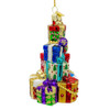 Bellissimo Glass Stacked Presents Ornament