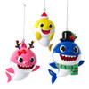 Baby Shark™ Santa Family Ornament Set, 3-Piece Set