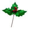 Green Holly Leaf With Red Berry Pick