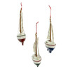 Yacht With Sails Ornaments, 3 Assorted