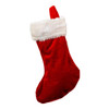 Red Velvet Stocking With White Fur Cuff