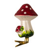 Mushroom Clip-On Glass Ornaments, 2-Piece Box Set