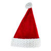 Red Plush Hat With White Cuff