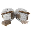 Brown and White Hanging Owl Ornaments, 2 Assorted