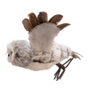 Gray With White Fur Flying Owl Ornament