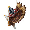 Patriotic Eagle With American Flag Ornament