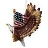 Patriotic Eagle With American Flag Ornament