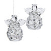 Clear Glass Angel Ornaments, 4-Piece Box