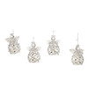 Clear Glass Angel Ornaments, 4-Piece Box