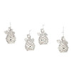 Clear Glass Angel Ornaments, 4-Piece Box