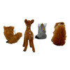 Plush Animal Ornaments, 4 Assorted