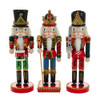 10“ King and Soldier Nutcrackers, 3 Assorted